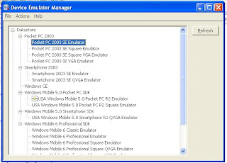 In Device Emulator Go to