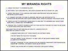 My Miranda Rights