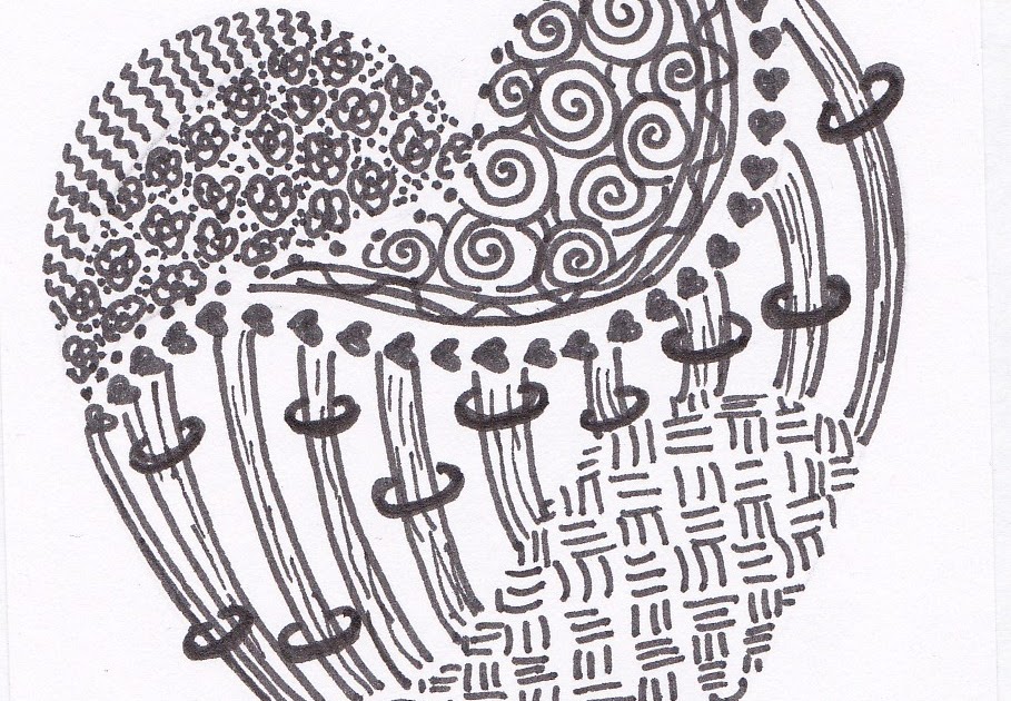 Made By Joanne Zentangle heart