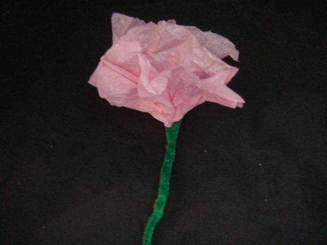 how to make tissue paper flowers for kids. Tissue Paper Flowers from Kids
