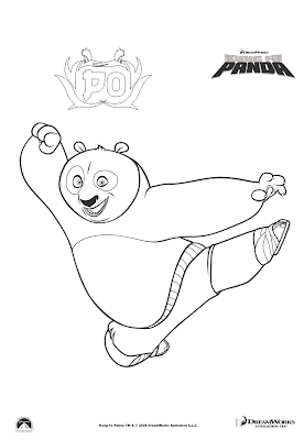 Desenhos do Kung Fu Panda para Colorir e Imprimir