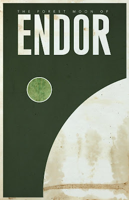 typographic poster of endor