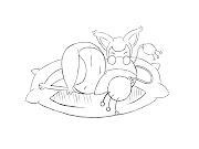 Esses foram os primeiros estudos do personagem, desenhei ele a pedido de um . (lineartskitty)