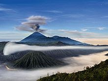 Mount Semeru and Mount Bromo in East Java. Indonesia's seismic and volcanic activity is among the world's highest.