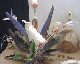 Plumas azules - ofrenda.