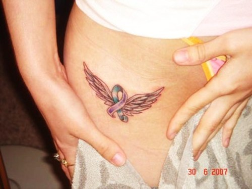 wings tattoo. Angel Wings Tattoo On Lower