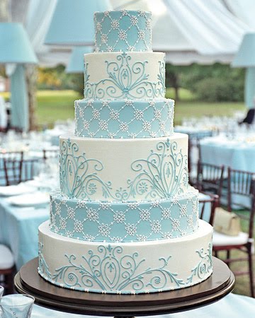 Inspirational Cakes wedding damask pink black cake Blue Damask Wedding 
