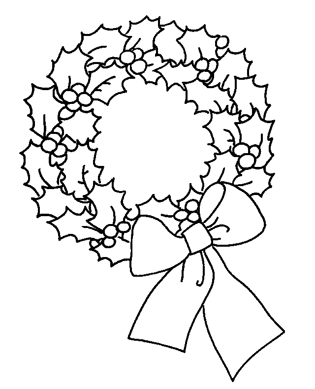 Coroa de Natal - Desenhos para pintar