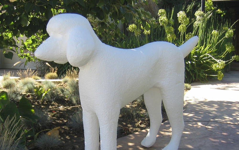 Dog Sculpture life size Bronze Poodle Sculpture Poodle styrofoam