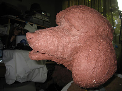 Chavant clay modeling dog nose