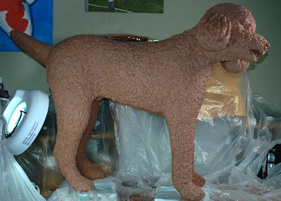 final clay poodle sculpture 