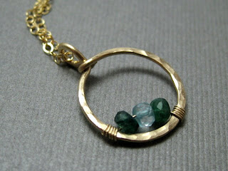 custom family birthstone gemstone necklace