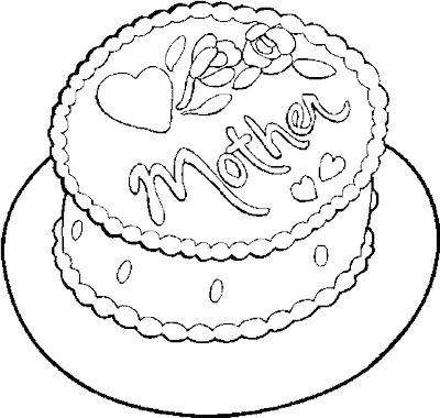 All Birthday Cake Coloring Page
