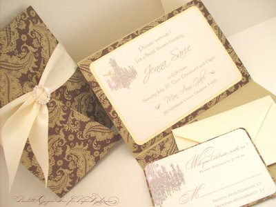 ethnic wedding invitations cards Brown always give a great impression for 