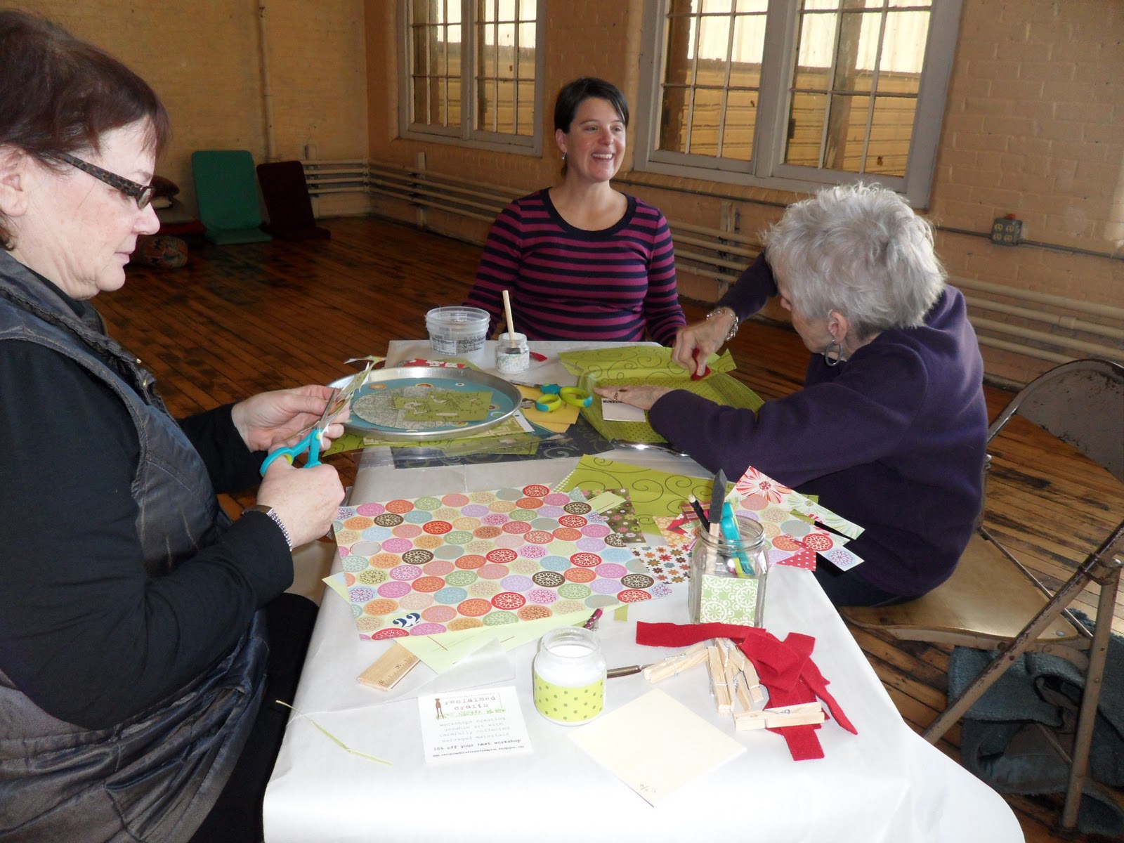 reclaimed crafts decoupage class at Arts & Industry