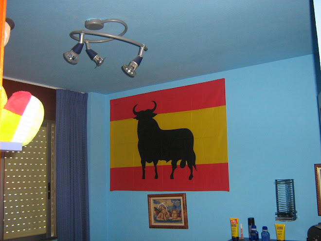 mi bandera de españa en mi cuarto