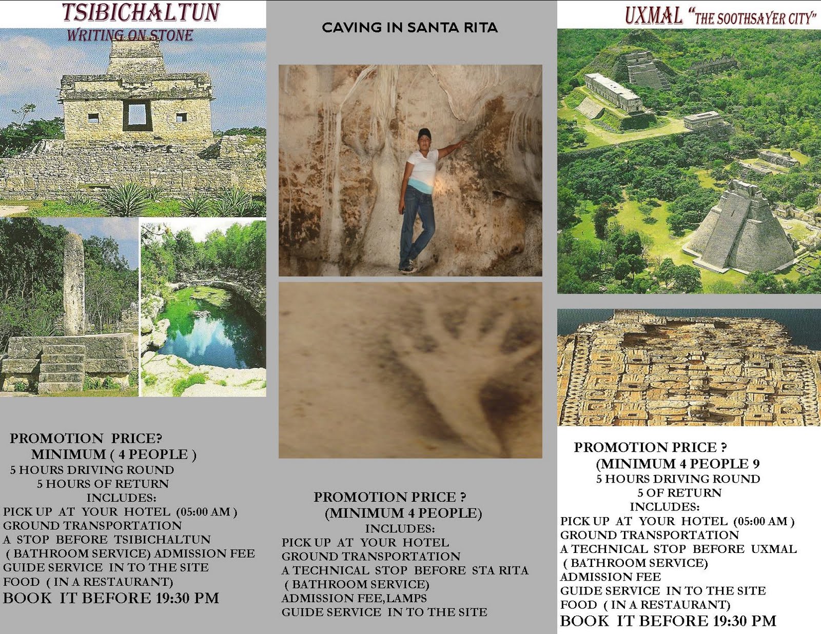 TRAVEL IN ALL PARTS OF THE YUCATAN PENINSULA COMP