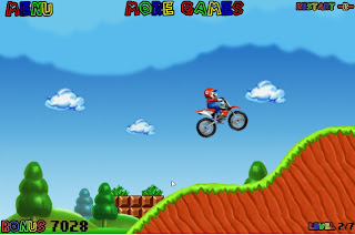 Mario Bros, en este juego flash de motocross