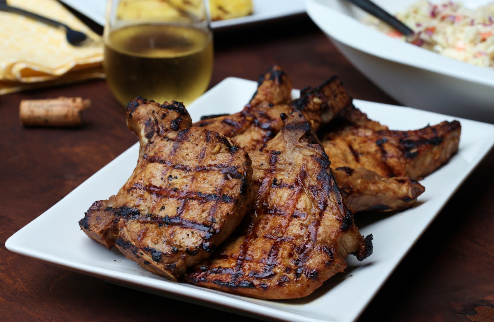 Bo's Bowl Hoisin Marinated Grilled Pork Chops