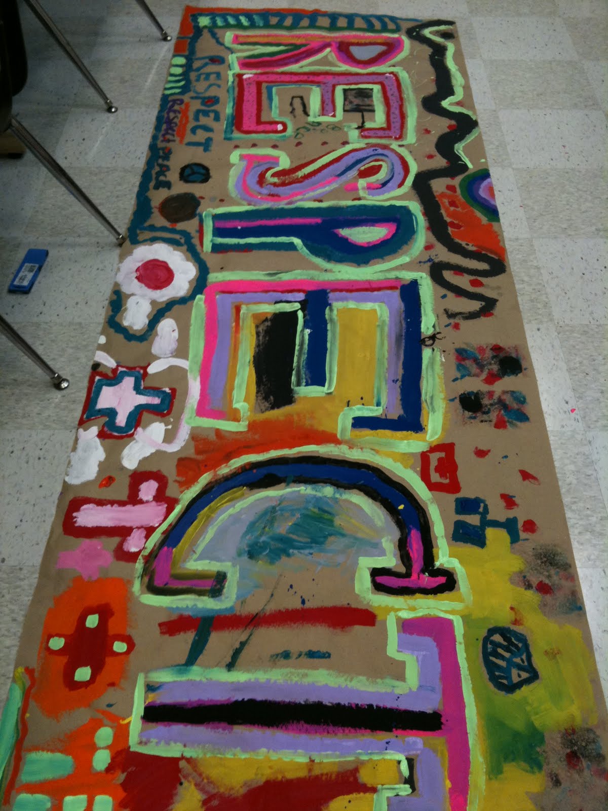 Visual Art at William Hall Academy 2008 - 2011: Respect Banner - First