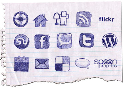 170+ Free Hand-Drawn Web 2.0 Social Media Icons