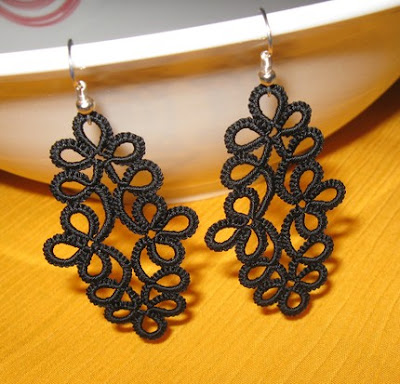 earrings, tatted, tatting, goth, gorhic, pank, gothic style