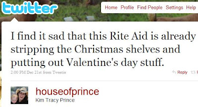 Twitter - Rite Aid takes down XMAS, puts up VDay decorations