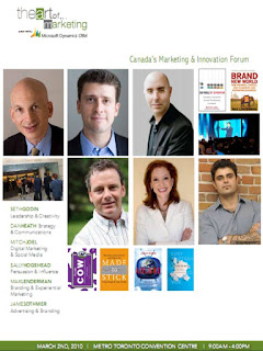 Poster: The Art of Marketing Conference, Canada's Marketing & Innovation Forum, Toronto, March 2, 2010
