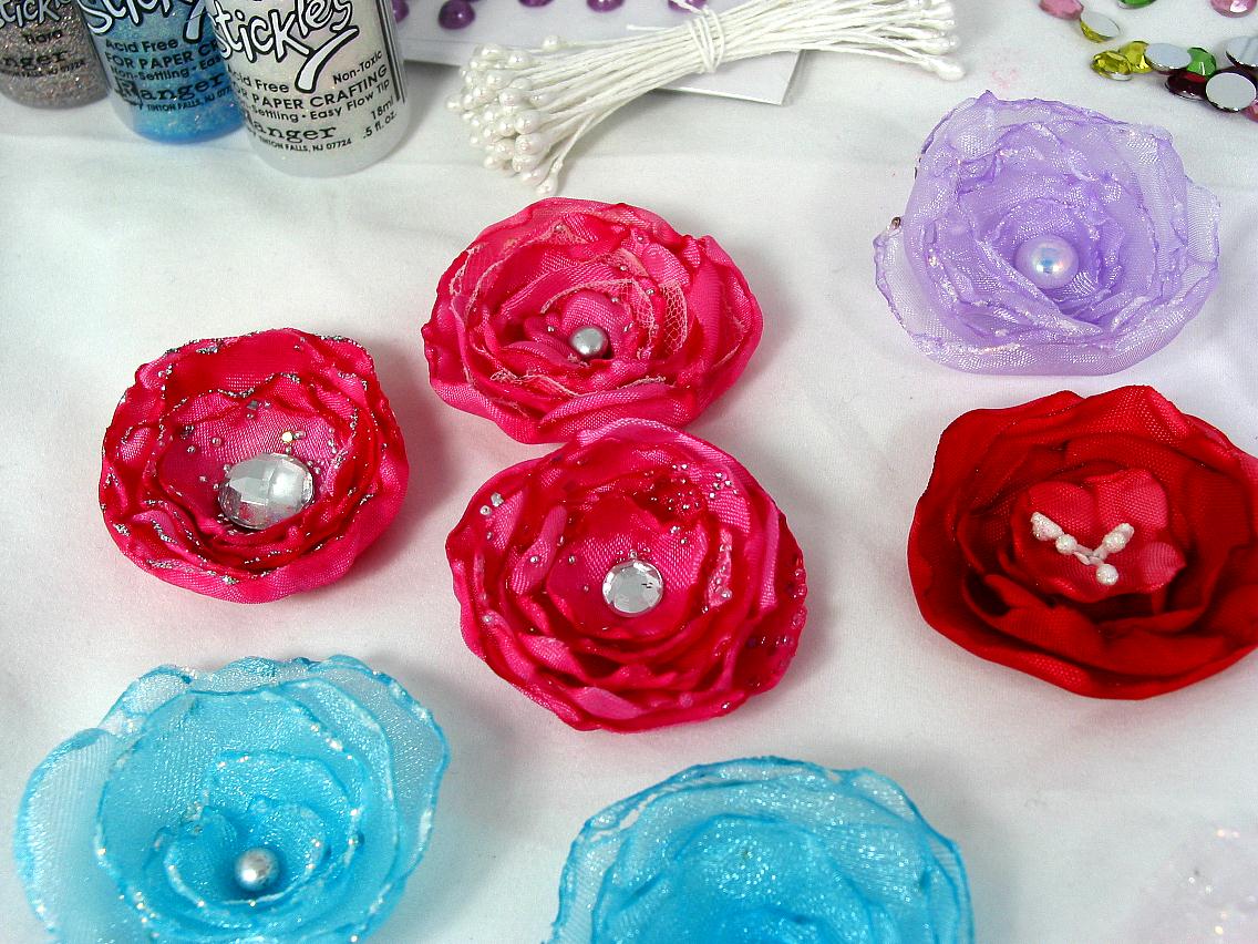 SASSY SCRAPPER Organza Flower Tutorial