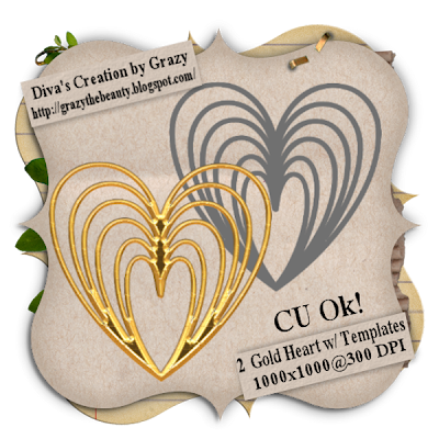 2 CU Golden Heart with Templates Freebie Creation By Grazy Freebie+Gold+heart+preview