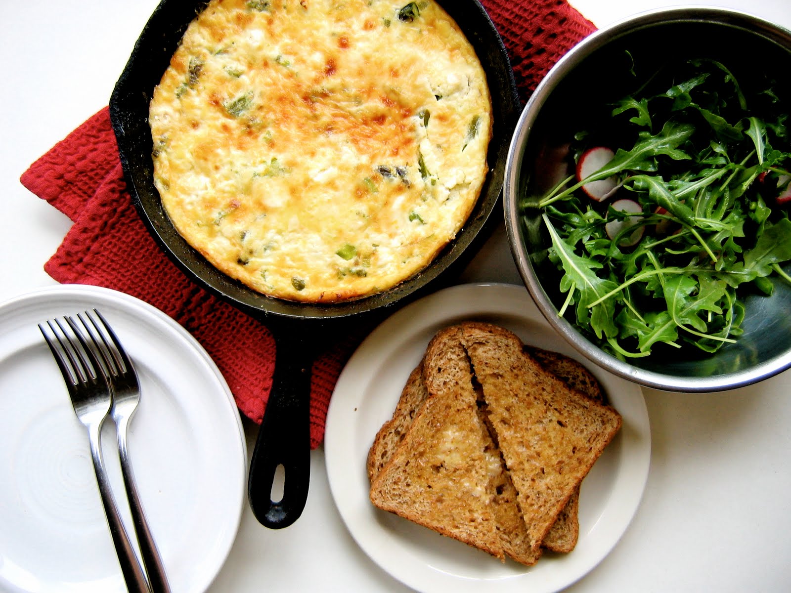 Crustless Skillet Quiche with Asparagus and Chevre • The Bojon Gourmet
