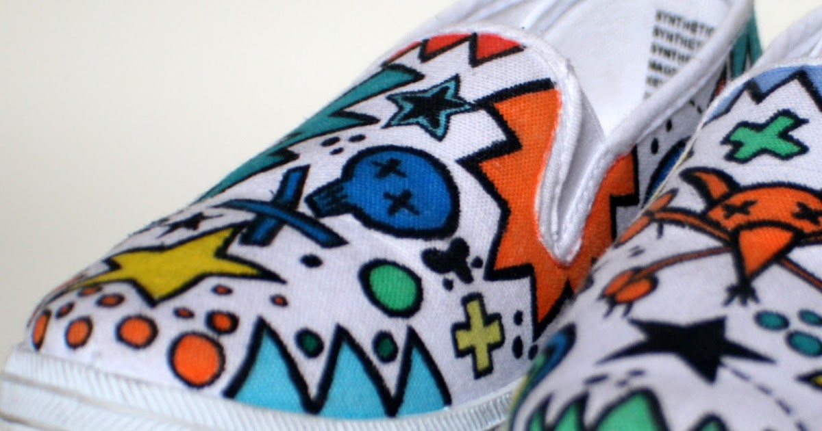 The Craft Revival canvas shoe makeover tutorial