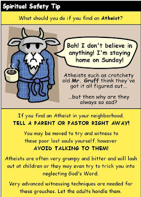 Warning Poster Against Crotchety Old Atheists