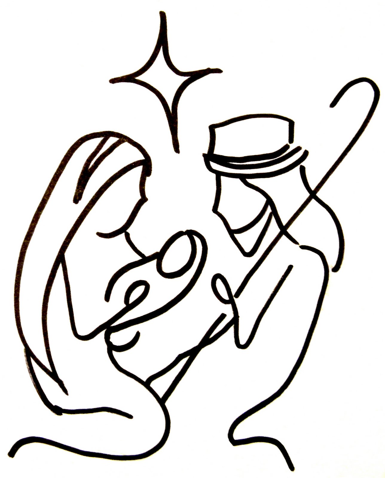 Line Drawing Nativity : Beer family nativity logo