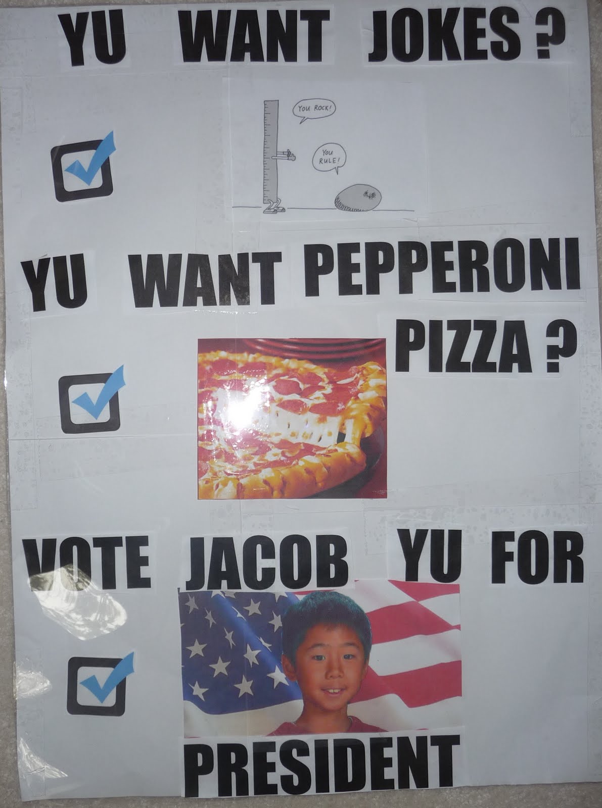 Spazzy Mommy: Jacob's Student Council President Campaign