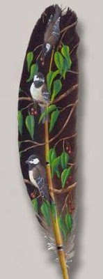 Amazing Feather Paintings, Hand Painted Feathers - I Wonder How Long It