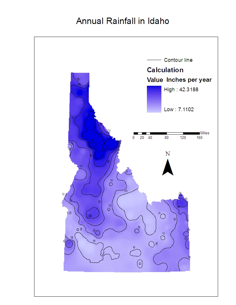 Taylor Lundeen's Geography 390 Blog Idaho Rainfall Maps