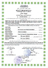 Certificate of Halal No. 08100001590607