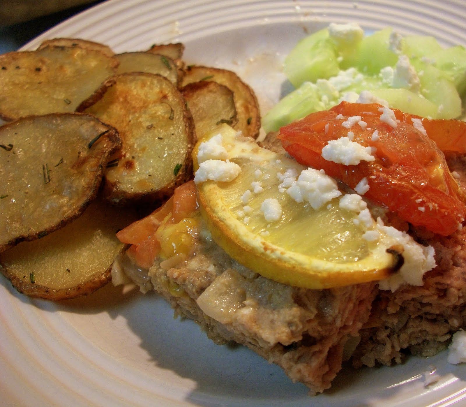 Robyn Cooks Weeknight Meat Loaf with Herbed Potatoes