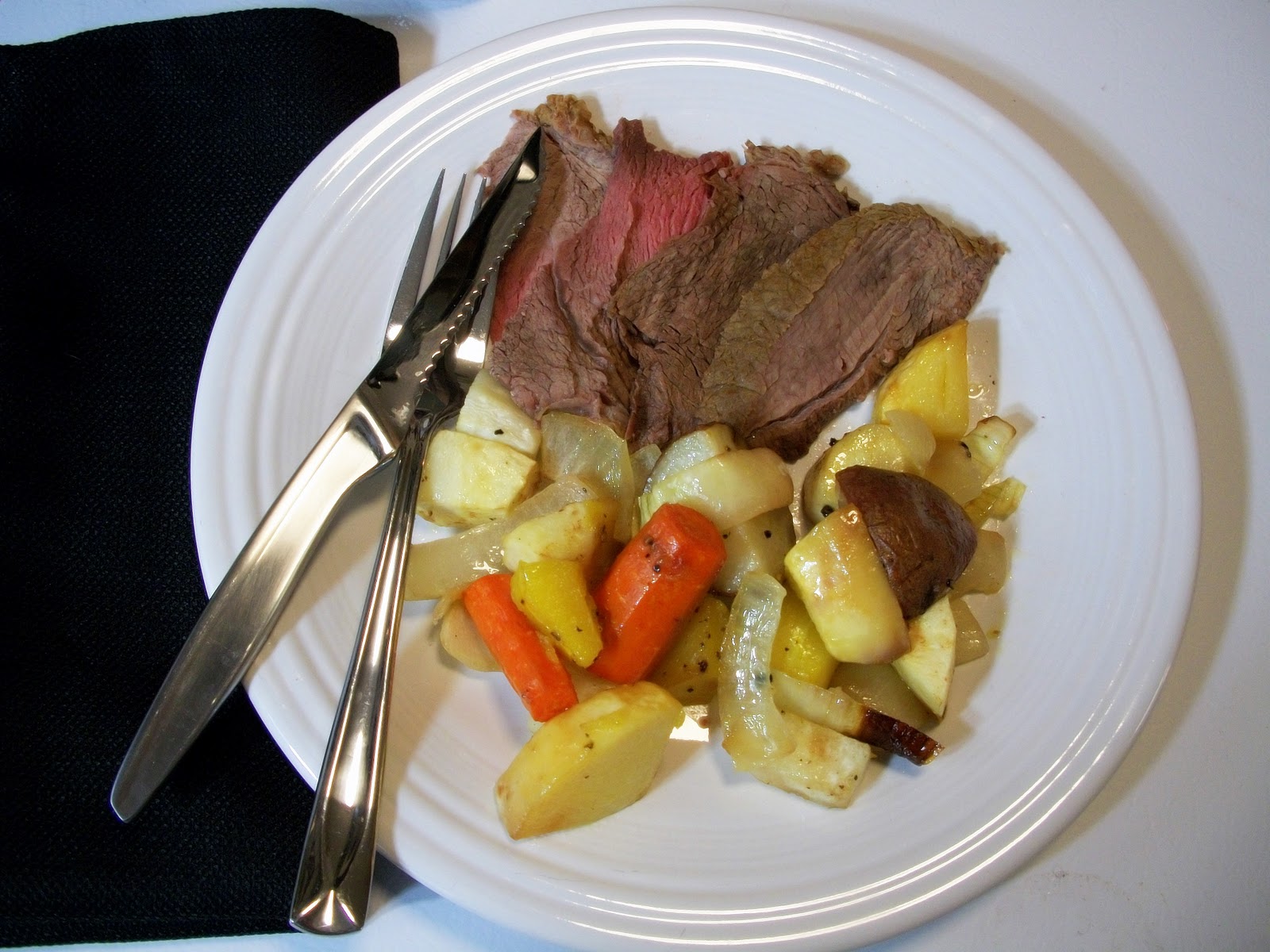 Robyn Cooks Beef Sirloin Tip Roast with Roasted Vegetables