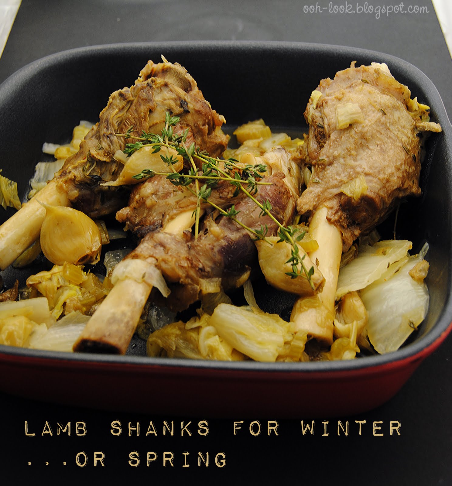 Ooh, Look... Dark and moody Lamb Shanks with Leeks