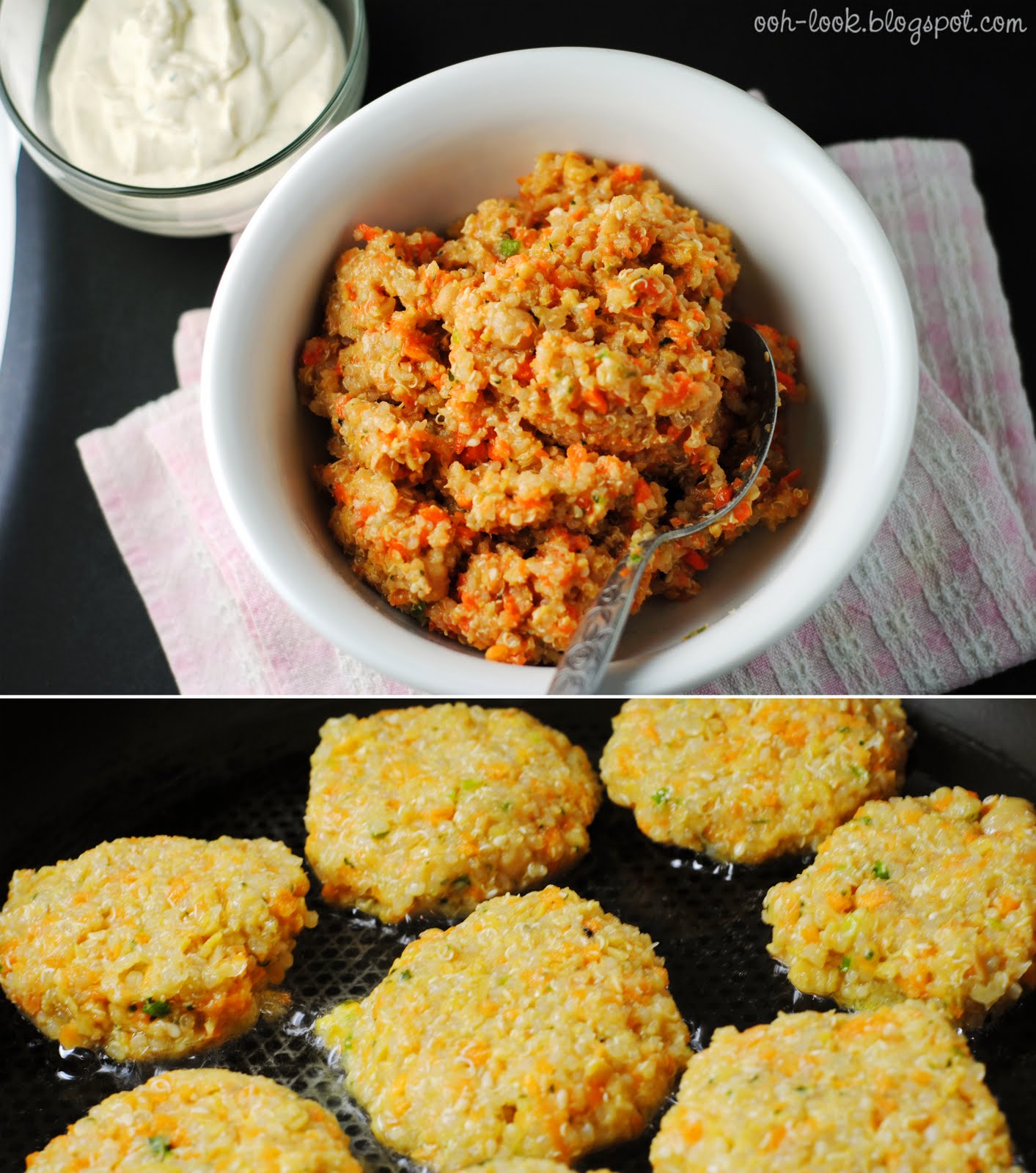 Ooh, Look... Quinoa chickpea fritters or falafels