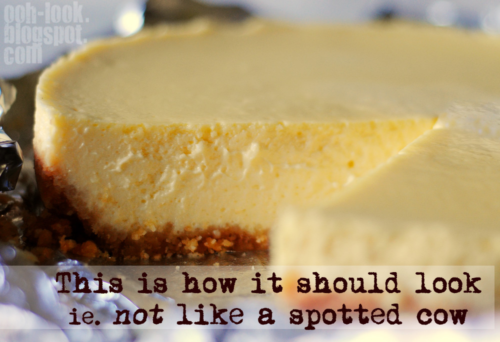 Ooh, Look... Spotted cow baked vanilla cheesecake