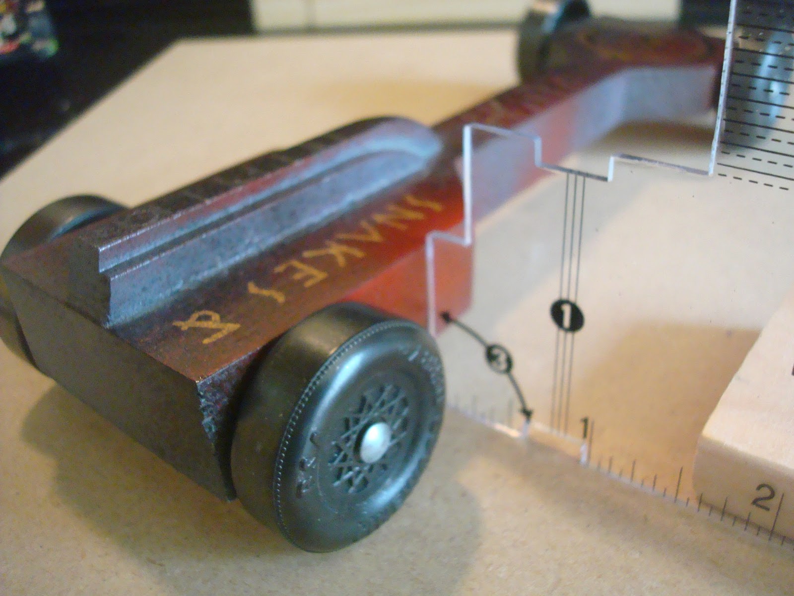Spam and Hamsters Pinewood Derby Wheel Alignment Tool