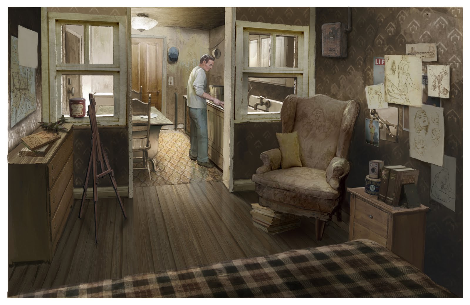Jim Martin Concept Art apartment