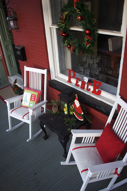 christmas front porch