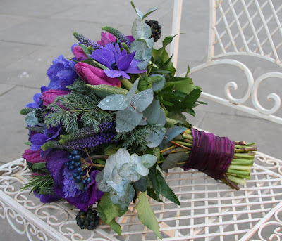 Purple+and+teal+wedding+flowers