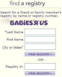 baby r us registry search