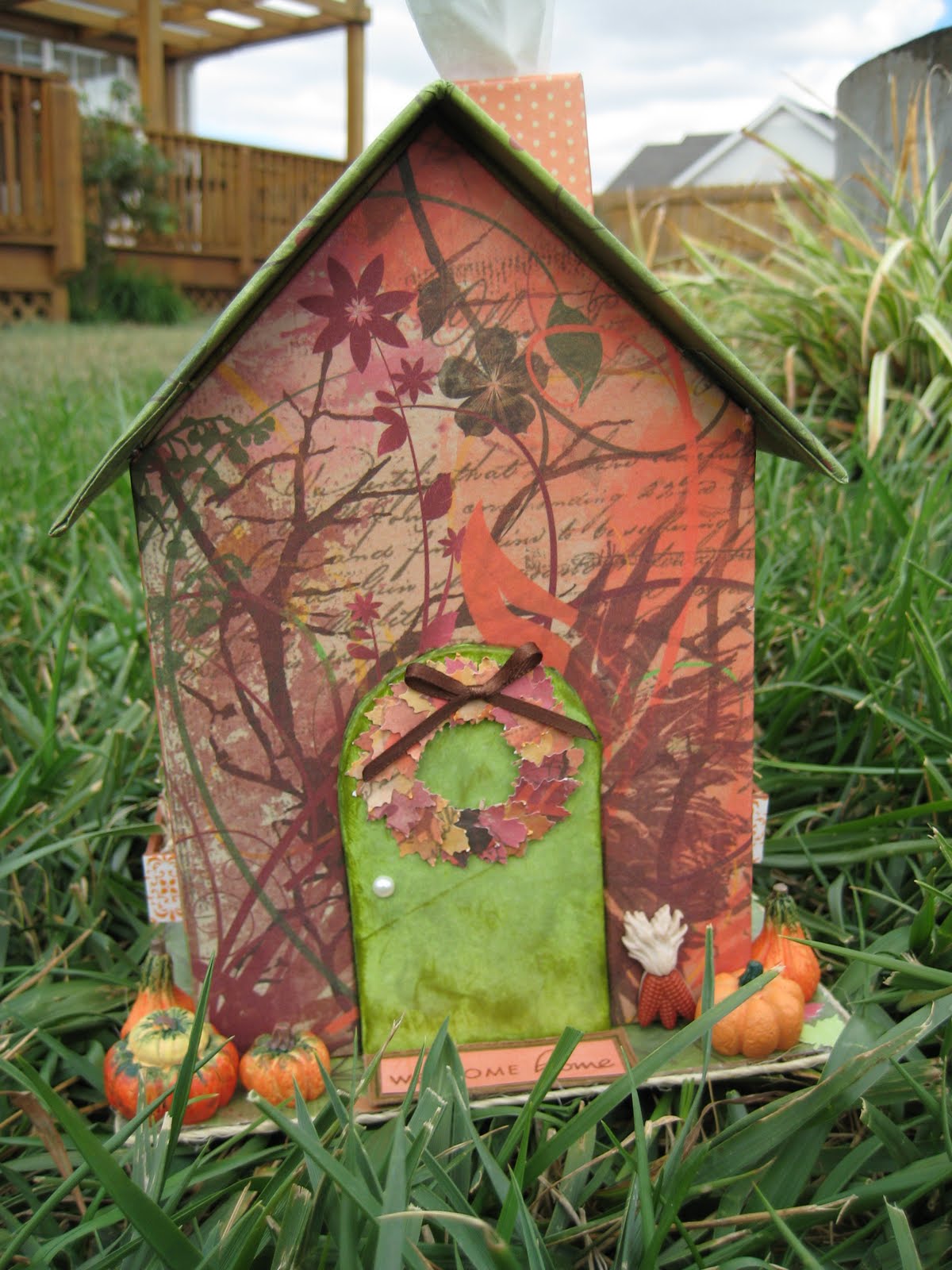 Ferrellgraphx Autumn Tissue Box House