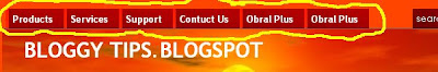 blogger menu bar